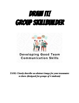 Preview of "Draw It!" skillbuilder/icebreaker activity for group communication skills