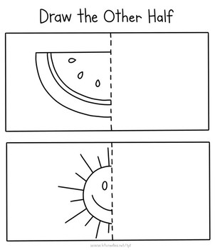 You Can Draw The Other Half.: Easy and fun drawing activity book