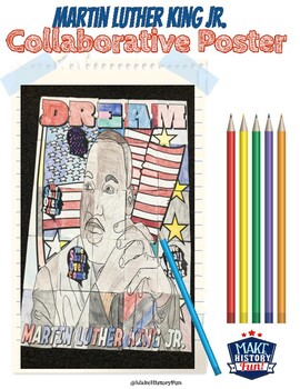 Preview of "Dream" Martin Luther King Jr. Collaborative Poster