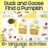 "Duck and Goose Find a Pumpkin" Speech and Language Book C