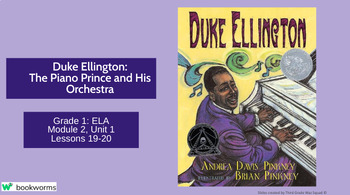 Preview of "Duke Ellington" Google Slides- Bookworms Supplement