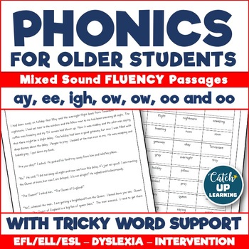 Preview of Dyslexia Phonics Older Students High Interest Low Reading Levels ay ee igh ow oo