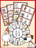 十二生肖Chinese Zodiac  in simplified and traditional Chinese