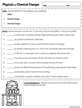 **EDITABLE** 5th Grade Physical Science Worksheets by ...