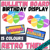 Student Birthday Bulletin Board Display Balloon *EDITABLE*