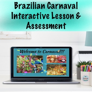 Preview of [EDITABLE] Brazilian Carnival (Carnaval) Lesson and Assessment - Google Slides 