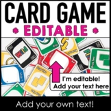 Editable UNO Style Card Game - Use with ANY SUBJECT | Edit