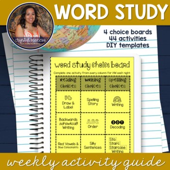 Preview of *EDITABLE* Choice Boards - Word Work Activities for Spelling Review