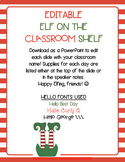 {EDITABLE} Classroom Elf Letters, Notes, and Activities! ❤️