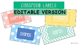 (EDITABLE) Cute Classroom Labels