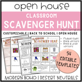 {EDITABLE} Classroom Scavenger Hunt | Open House | Modern 