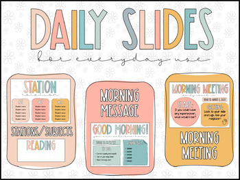 *EDITABLE* Daily Slides by welcometo2nd TPT