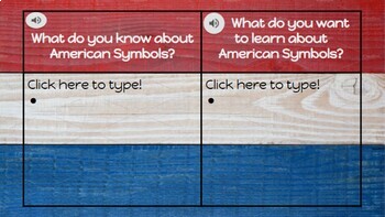 Preview of *EDITABLE* GOOGLE SLIDES- American Symbols