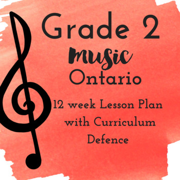 Preview of Grade 2 *MUSIC* Lesson Plans first 12 weeks