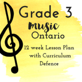 Grade 3 *MUSIC* Lesson Plans first 12 weeks