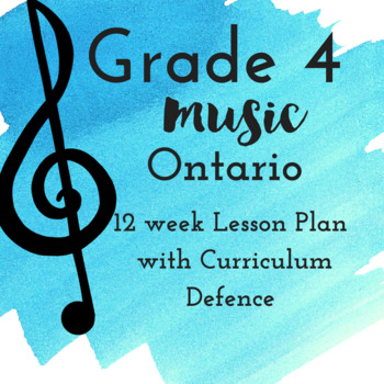Preview of Grade 4 *MUSIC* Lesson Plans First 12 Weeks