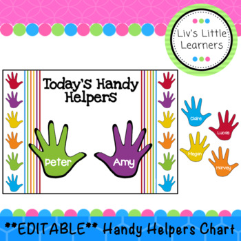 Preview of **EDITABLE** Handy Helpers Poster