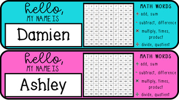 Details about   Teacher Resource 30 count Hello My name is Nametags for students desk board X 3 