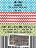 ~ EDITABLE ~ Isabella Teacher Toolbox labels