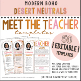 {EDITABLE} Meet the Teacher Flyer | Modern Boho | Desert Neutrals