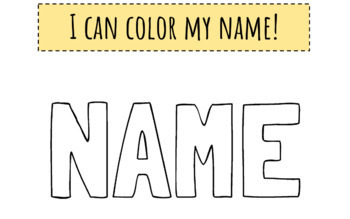 Preview of *EDITABLE* Name Coloring Sheet! 