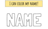 *EDITABLE* Name Coloring Sheet! 
