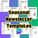 *EDITABLE* Seasonal Canva Weekly Newsletter Templates (Thi