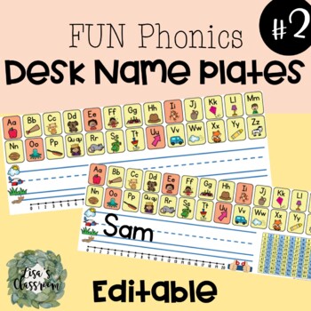 60 Total Counting & Shapes 2-pack Of 30 Count Student Name Plates Alphabet 