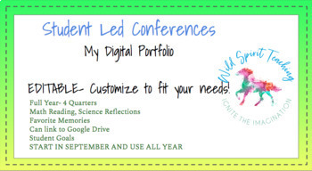 Preview of *EDITABLE* Student Led Conference PPT
