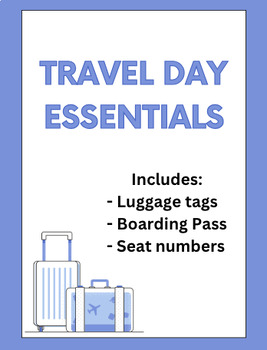 Preview of [EDITABLE] Travel Day Essentials