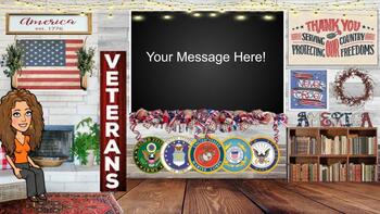 Preview of *EDITABLE* Veteran's Day Bitmoji Classroom