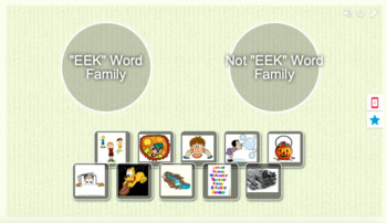 Preview of "EEK" Word Family Picture Sort