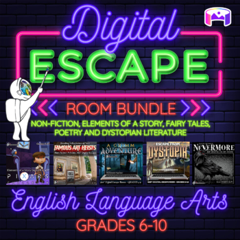 Preview of *ELA Middle School/High School 360° ELA Digital Escape Room Bundle