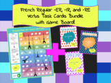 -ER / -IR / -RE French Regular Verbs Task Cards Bundle wit