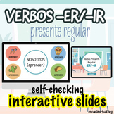 -ER , IR Verbs ( Reg Present ) - Game Worksheet and Verb C