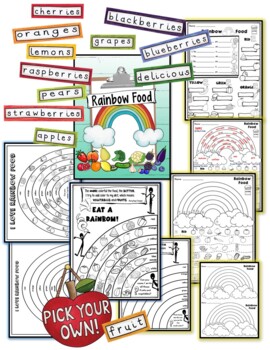 fruit and vegetables rainbow food esl worksheets by esl classroom