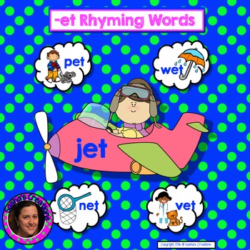 Preview of -ET Word Family Interactive Word Work