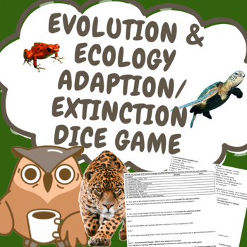 Preview of ***EVOLUTION & ECOLOGY DICE GAME!!!  FUN CLASS ACTIVITY!!!!!!
