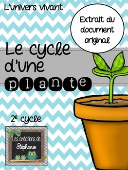 Preview of - EXTRAIT - Le cycle d'une plante FRENCH SCIENCE ACTIVITY