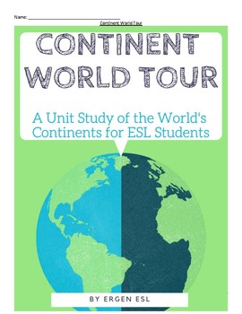 Preview of  Earth Day - Continent Unit, Reading & Map Project - Packet