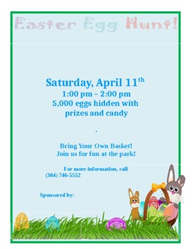 Preview of  Easter Flyer (Editable & Fillable resource)