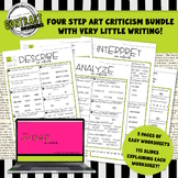 (Easy!) Four Step Art Criticism BUNDLE of Worksheets/Prese