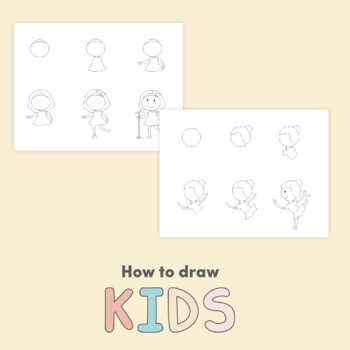 (Easy drawing steps) How to draw kids? by Draw with Rimo | TpT