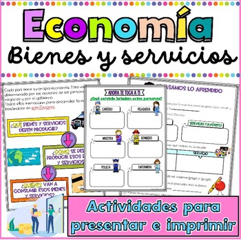 Preview of  Economia Bienes y Servicios Economic Good and Services Spanish
