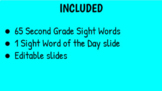 *Editable* 2nd Grade Sight Words