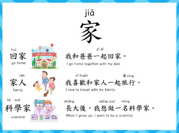 Preview of (Editable) 50個繁體中文高頻字字卡海報 50Frequently Used Chinese Characters Flashcard Posters