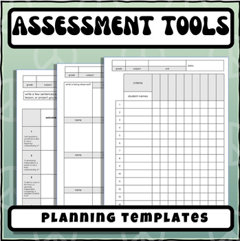 Preview of *Editable* Assessment Trackers, Data Collection, Observational Assessment Notes