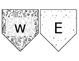 *Editable* Black and White Garden Banners