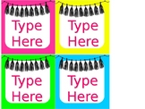 *Editable Book Basket Labels- Bright and Bold