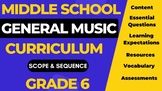 (Editable Bundle) 6th Grade General Music Curriculum - Uni